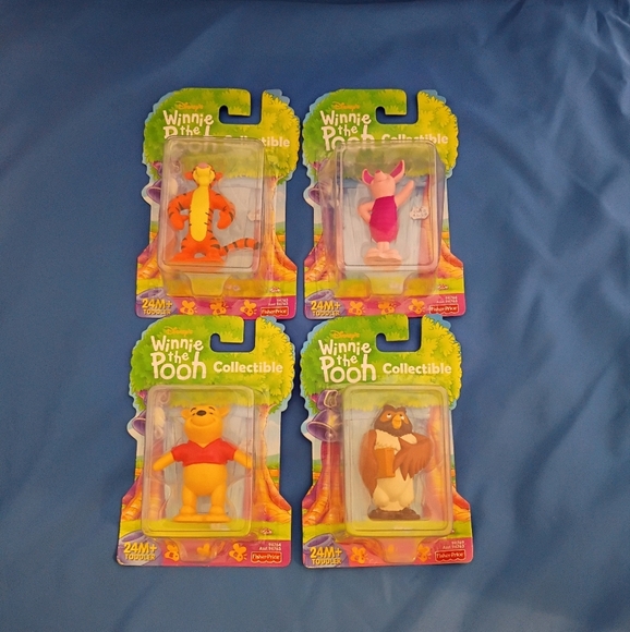 Fisher-Price Other - Vintage Fisher Price 4 Piece Winnie The Pooh Collectable Toys.